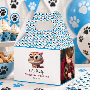 Lass uns Pawty! Niedliche Katze 2. Geburtstagsfeie Geschenkschachtel