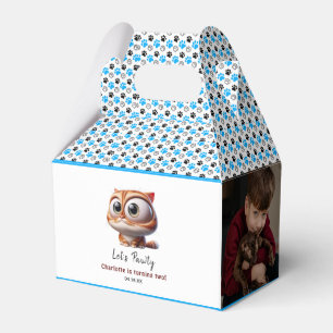 Lass uns Pawty! Niedliche Katze 2. Geburtstagsfeie Geschenkschachtel