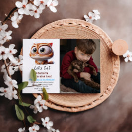 Lass uns Pawty! Niedliches Cat 2. Geburtstags Part Einladung