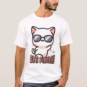 Lass uns Pawty! Niedliches Party Katzenpuppe T-Shirt