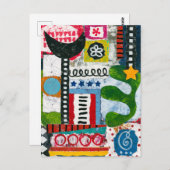 Lass uns Postkarte tanzen gehen (Vorne/Hinten)