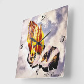 Lass uns Pray Acrylmauer-Uhr Quadratische Wanduhr (Winkel)