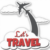 Lass uns reisen aufkleber (Vorderseite)