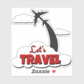 Lass uns reisen aufkleber (Blatt)