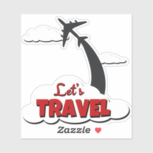 Lass uns reisen aufkleber (Blatt)