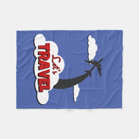 Lass uns reisen fleecedecke (Vorderseite (Horizontal))