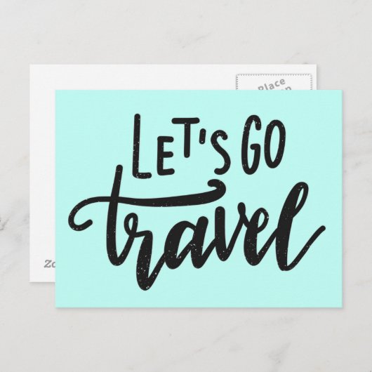 Lass uns reisen postkarte (Vorne/Hinten)