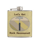 Lass uns Rock Hammered holen! Logo Flachmann (Vorderseite)