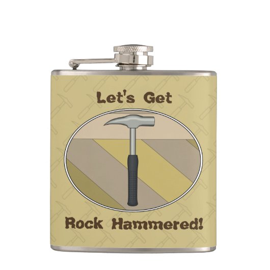 Lass uns Rock Hammered holen! Logo Flachmann (Vorderseite)
