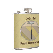 Lass uns Rock Hammered holen! Logo Flachmann (Rechts)