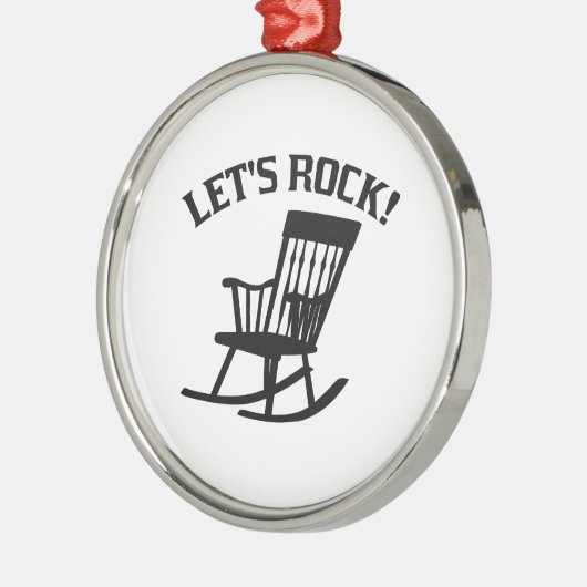 Lass uns Rock! Silbernes Ornament (Links)