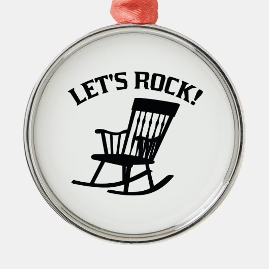 Lass uns Rock! Silbernes Ornament (Vorne)