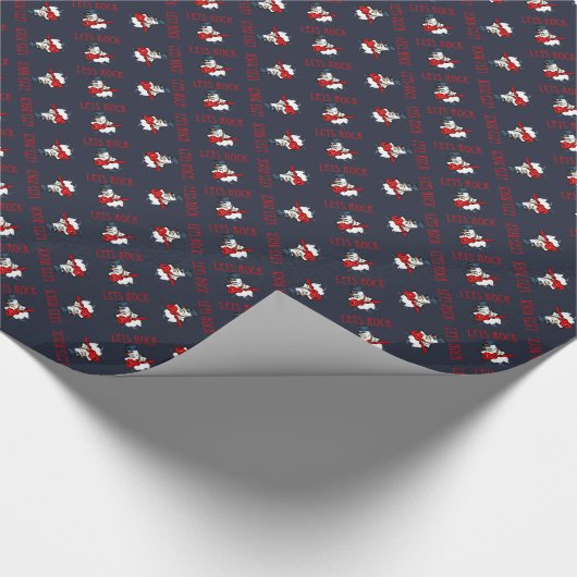 Lass uns Rock Snowman Geschenkpapier (Ecke)