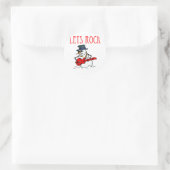 Lass uns Rock Snowman Runder Aufkleber (Tasche)