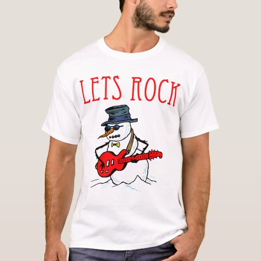 Lass uns Rock Snowman T-Shirt (Vorderseite)