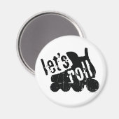Lass uns Roll (Roller Hockey) Magnet (Vorderseite/Rückseite)
