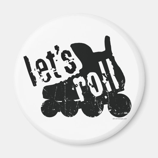 Lass uns Roll (Roller Hockey) Magnet (Vorne)