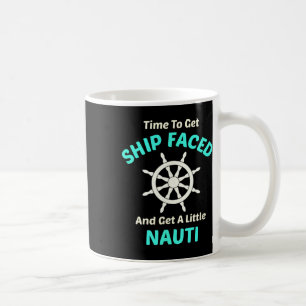 Lass uns Schiff Gesichter machen und nautisch sege Kaffeetasse