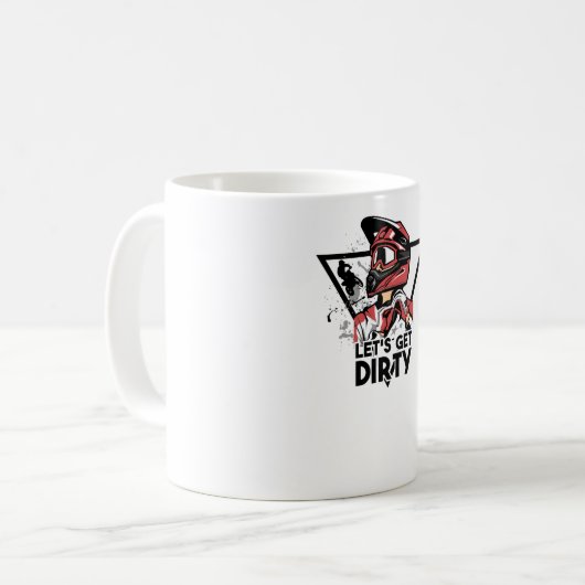 Lass uns schmutzig werden kaffeetasse (Vorderseite Links)