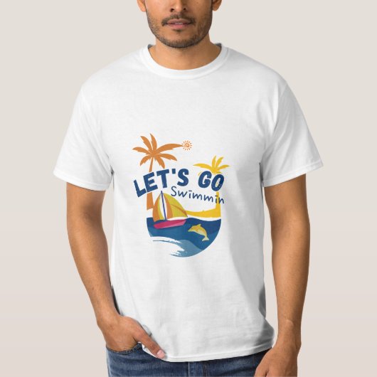 Lass uns schwimmen gehen - Fun Summer Beach T - Sh T-Shirt (Vorderseite)