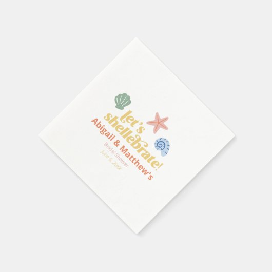 Lass uns Seashell-Brautparty in Shellabrate stecke Serviette (Ecke)
