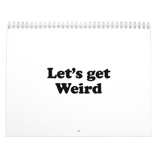 Lass uns seltsam werden kalender (Titelbild)
