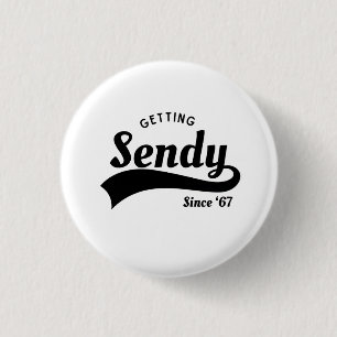 Lass uns Sendy Mason 67 Meme Vintag bekommen Button
