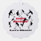 Lass uns Skate machen! - Scooter-Spaß stoppen Ornament Karte (Rückseite)