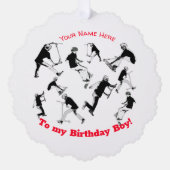 Lass uns Skate machen! - Scooter-Spaß stoppen Ornament Karte (Vorderseite)