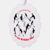 Lass uns Skate machen! - Scooter-Spaß stoppen Ornament Karte (Links)