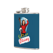 Lass uns Skifahren gehen Flachmann (Links)