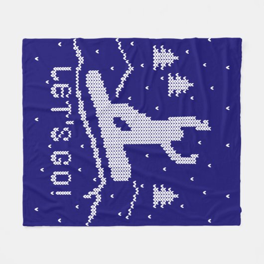 Lass uns Snowboarden gehen! Fleecedecke (Vorderseite (Horizontal))