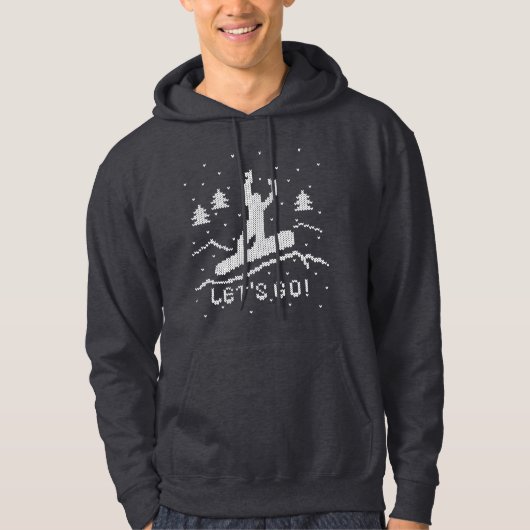 Lass uns Snowboarden gehen! Hoodie (Vorderseite)