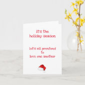 Lass uns so tun, als.... Funny Christmas Card Karte (Gelbe Blume)