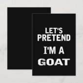 Lass uns so tun, als wäre ich ein Goat Funny Hallo Dankeskarte (Vorne/Hinten)