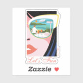 Lass uns Spaß machen - der weiße Lotus Aufkleber (Blatt)