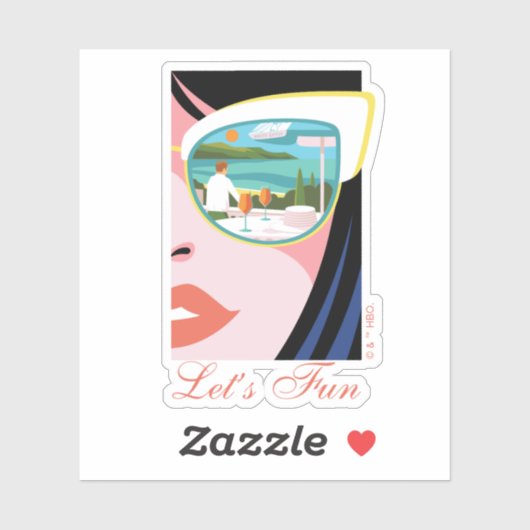 Lass uns Spaß machen - der weiße Lotus Aufkleber (Blatt)