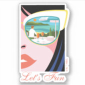 Lass uns Spaß machen - der weiße Lotus Aufkleber (Vorderseite)