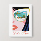 Lass uns Spaß machen - der weiße Lotus Button (Vorderseite)