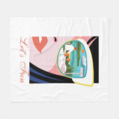 Lass uns Spaß machen - der weiße Lotus Fleecedecke (Vorderseite (Horizontal))