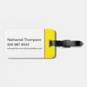 Lass uns Spaß machen - der weiße Lotus Gepäckanhänger (Rückseite horizontal)