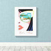 Lass uns Spaß machen - der weiße Lotus Leinwanddruck (Insitu (Holzboden))