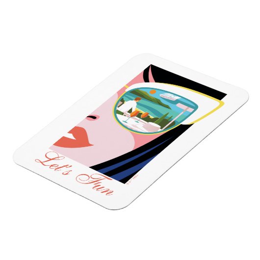 Lass uns Spaß machen - der weiße Lotus Magnet (Linke Seite)