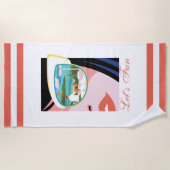 Lass uns Spaß machen - der weiße Lotus Strandtuch (Vorderseite)