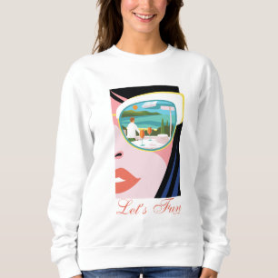 Lass uns Spaß machen - der weiße Lotus Sweatshirt