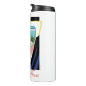 Lass uns Spaß machen - der weiße Lotus Thermosbecher (Nach rechts gedreht)