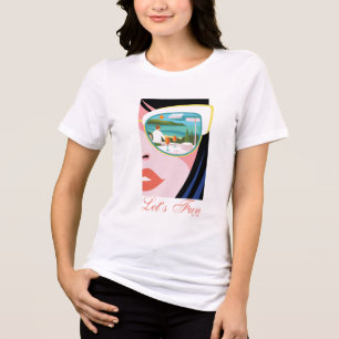 Lass uns Spaß machen - der weiße Lotus Tri-Blend Shirt