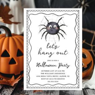 Lass uns Spider Halloween aushängen Einladung
