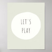 Lass uns spielen. Poster & Prints (Vorne)