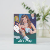 Lass uns spielen postkarte (Stehend Vorderseite)